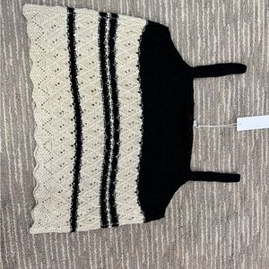 Gilli Black and Cream Knit Sweater